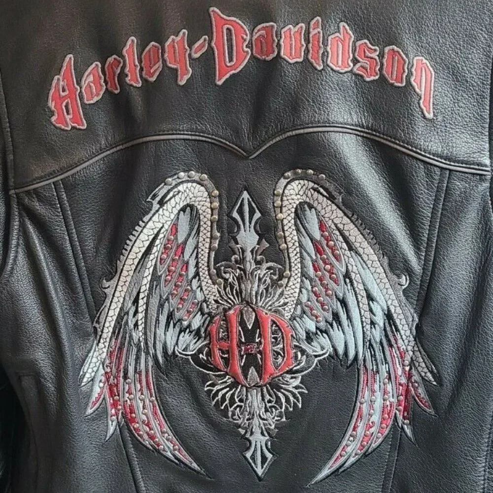 Harley Davidson Women's ROAD ANGEL 3 in 1 Black Leather Jacket Small NWOT‌‌ - Picture 2 of 13